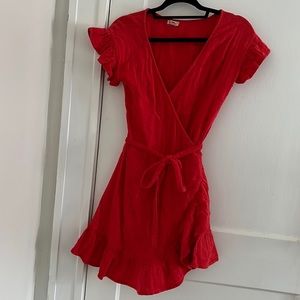 Billabong Red Wrap Dress